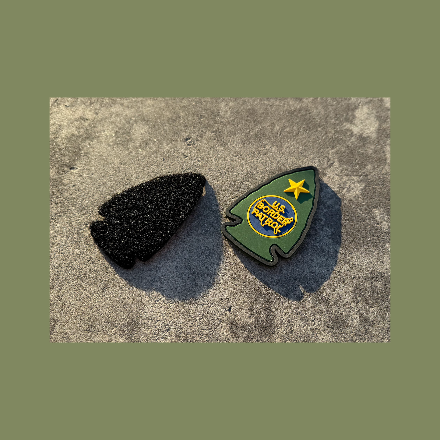 3” Border Patrol “Tip of the Spear” PVC Patch – Velcro Backing